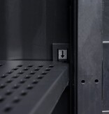 VidaXL Tuinkast met 2 schappen zwart