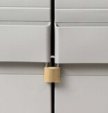 VidaXL Tuinkast met 3 schappen zwart en grijs