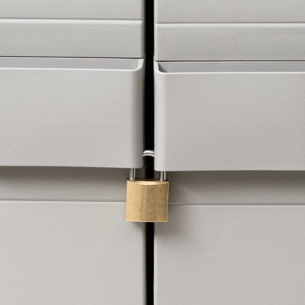 VidaXL Tuinkast met 3 schappen zwart en grijs