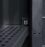 VidaXL Tuinkast met 3 schappen zwart