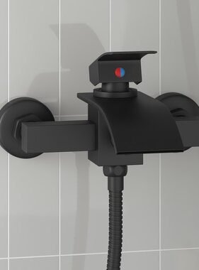 VidaXL Douchemengkraan Zwart G 1 / 2 inch