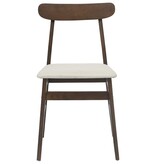 VidaXL Eetkamerstoel 2 pcs Lichtbruin en Licht Massief Rubberhout