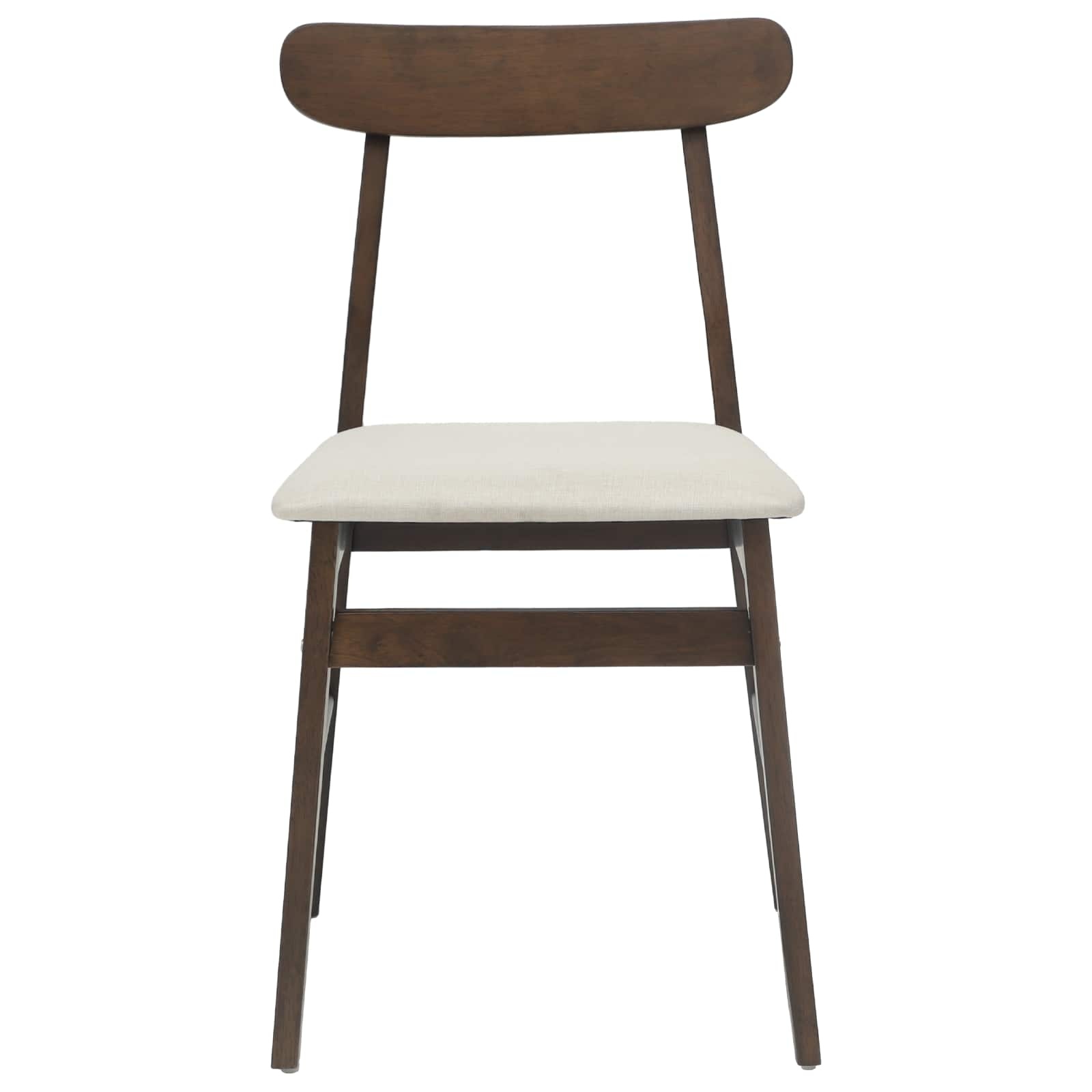 VidaXL Eetkamerstoel 2 pcs Lichtbruin en Licht Massief Rubberhout