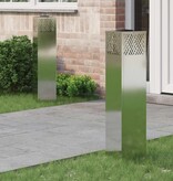 VidaXL Solar LED Pad Licht 2 pcs Gegalvaniseerd Gegalvaniseerd