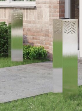 VidaXL Solar LED Pad Licht 2 pcs Roestvrij staal Roestvrij staal