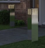 VidaXL Solar LED Pad Licht 2 pcs Roestvrij staal Roestvrij staal