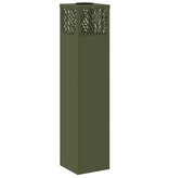 VidaXL Solar LED Pad Licht 2 pcs Olijf Groen Koudgewalst staal