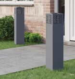 VidaXL Solar LED Pad Licht Visgraat 2 pcs Antraciet Koudgewalst staal