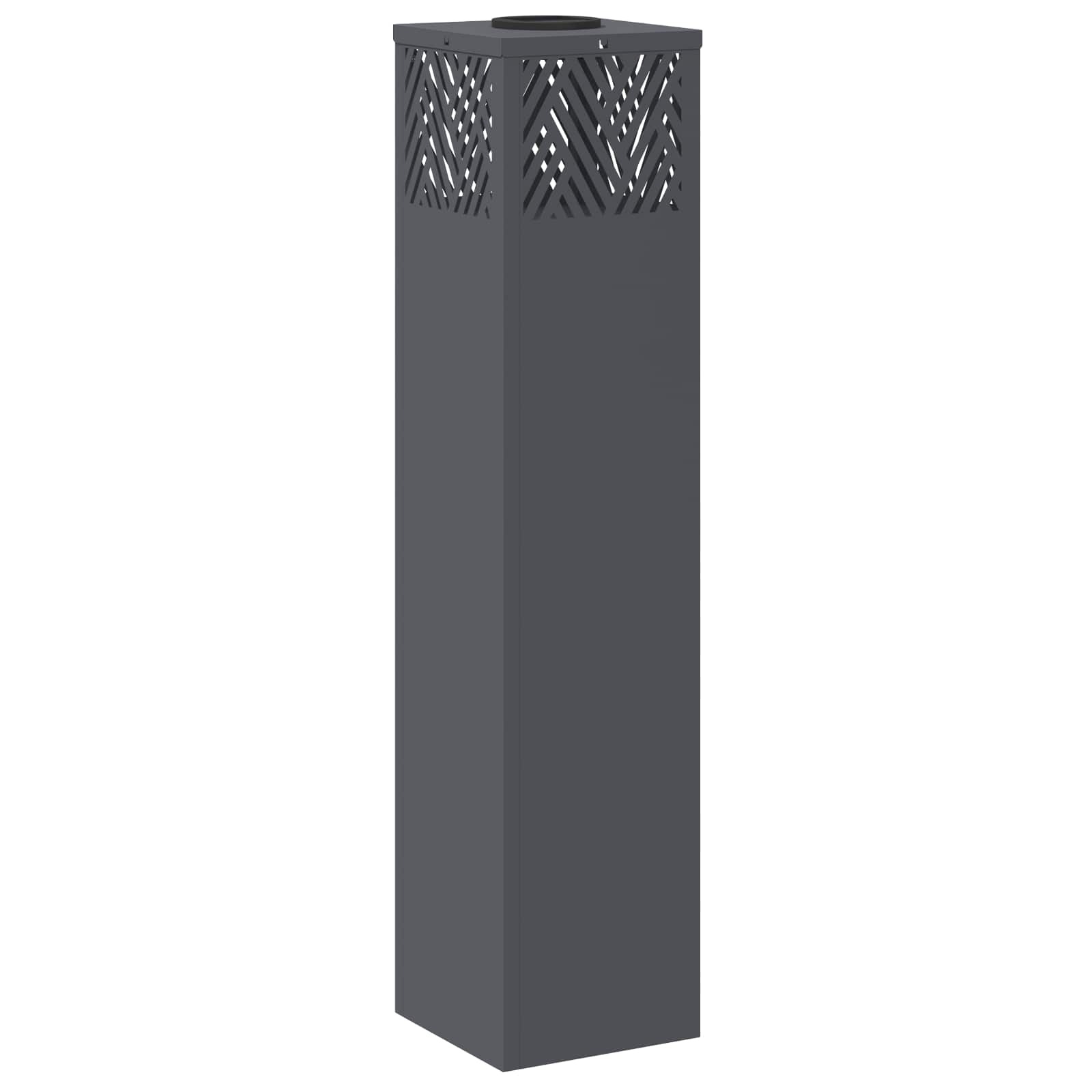 VidaXL Solar LED Pad Licht Visgraat 2 pcs Antraciet Koudgewalst staal