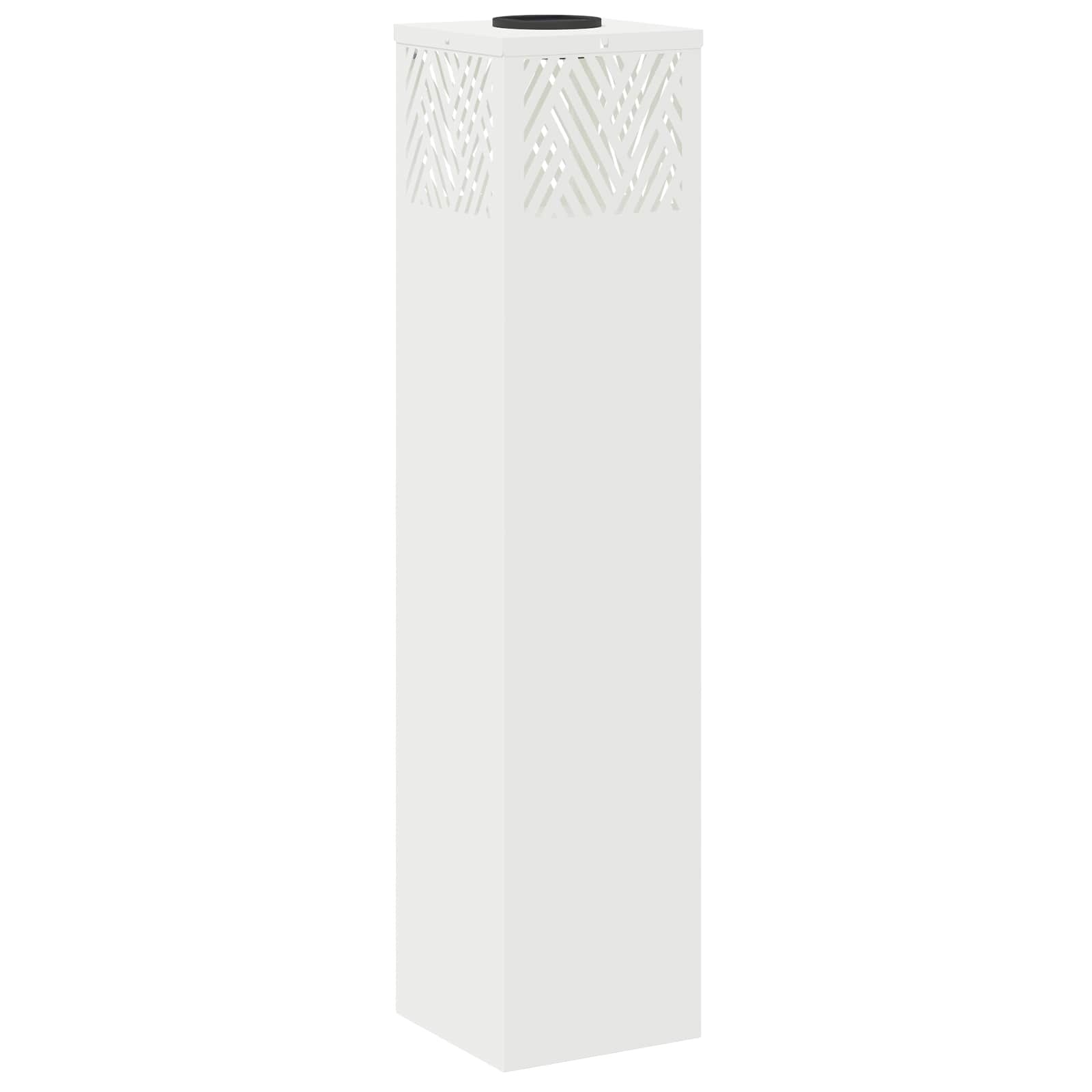 VidaXL Solar LED Pad Licht Visgraat 2 pcs Wit Koudgewalst staal