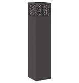 VidaXL Solar LED Pad Licht Visgraat 2 pcs Zwart Koudgewalst staal