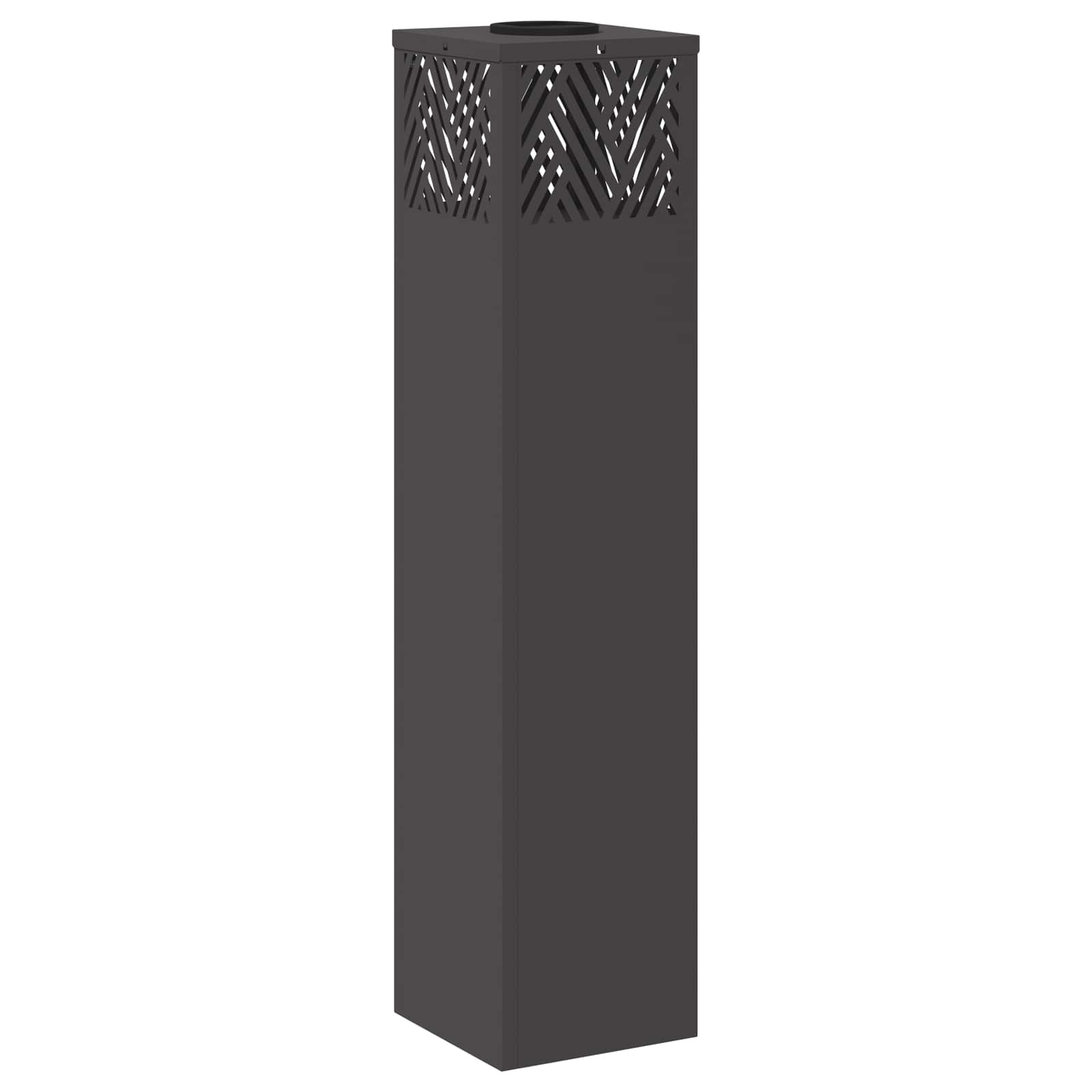 VidaXL Solar LED Pad Licht Visgraat 2 pcs Zwart Koudgewalst staal