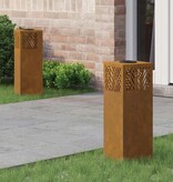 VidaXL Solar LED Pad Licht Visgraat 2 pcs Cortenstaal Cortenstaal