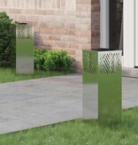 VidaXL Solar LED Pad Licht 2 pcs Gegalvaniseerd Gegalvaniseerd