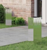 VidaXL Solar LED Pad Licht 2 pcs Roestvrij staal Roestvrij staal