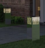 VidaXL Solar LED Pad Licht 2 pcs Roestvrij staal Roestvrij staal