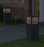 VidaXL Solar LED Pad Licht Visgraat 2 pcs Antraciet Koudgewalst staal