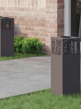 VidaXL Solar LED Pad Licht Visgraat 2 pcs Zwart Koudgewalst staal