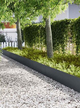 VidaXL Tuinrand 10 pcs Antraciet 100 x 0.05 x 20 cm Koudgewalst staal