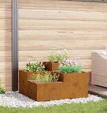 VidaXL Tuin Bloempot Roestig 100 x 100 x 48 cm Cortenstaal