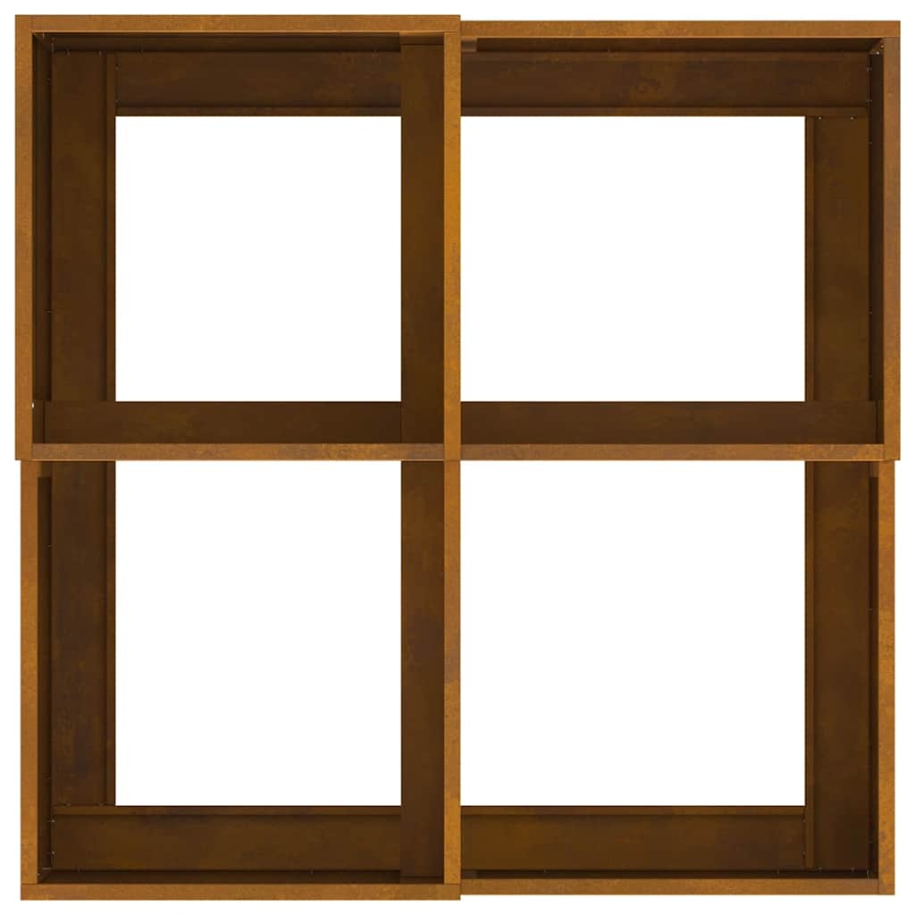 VidaXL Tuin Bloempot Roestig 100 x 100 x 48 cm Cortenstaal