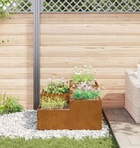 VidaXL Tuin Bloempot Roestig 100 x 100 x 48 cm Cortenstaal