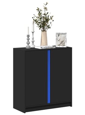 VidaXL Dressoir met LED 77x34x85 cm bewerkt hout zwart
