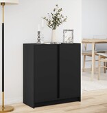 VidaXL Dressoir met LED 77x34x85 cm bewerkt hout zwart