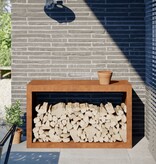 VidaXL Brandhoutrek 100x40x60 cm weervast staal