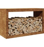 VidaXL Brandhoutrek 100x40x60 cm weervast staal