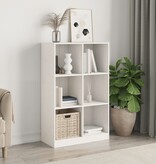 VidaXL Boekenkast 70x33x110 massief grenenhout wit