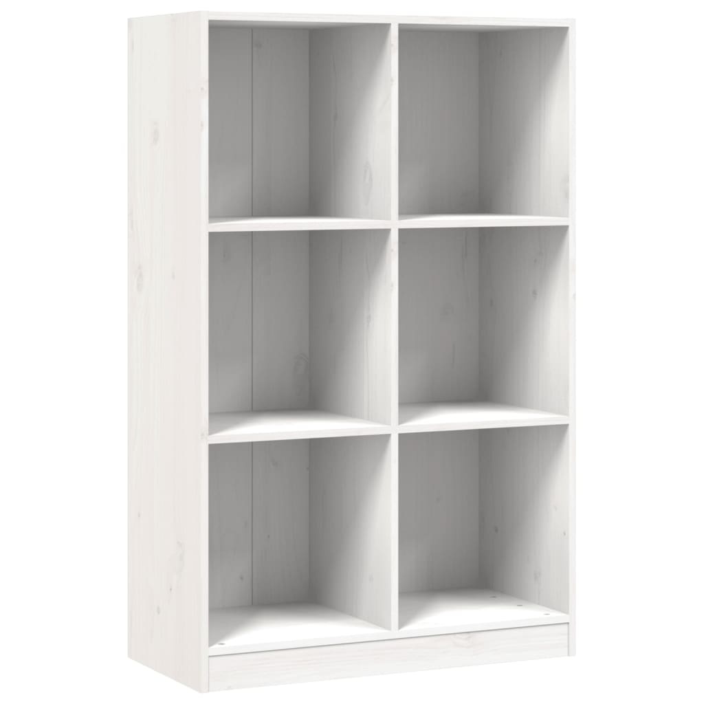 VidaXL Boekenkast 70x33x110 massief grenenhout wit