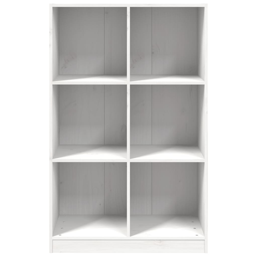 VidaXL Boekenkast 70x33x110 massief grenenhout wit