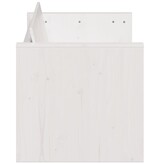 VidaXL Tuinbank 3-zits 189x60x62 cm massief grenenhout wit