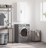 VidaXL Wandkast 34,5x34x90 cm bewerkt hout hoogglans wit