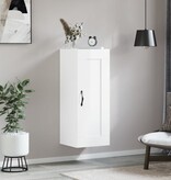VidaXL Wandkast 34,5x34x90 cm bewerkt hout hoogglans wit