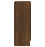 VidaXL Vitrinekast 82,5x30,5x80 cm bewerkt hout bruin eikenkleur
