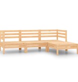 VidaXL 4-delige Loungeset massief grenenhout