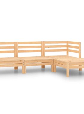 VidaXL 4-delige Loungeset massief grenenhout