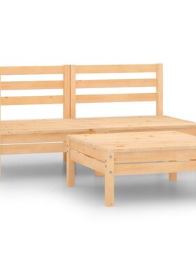 VidaXL 3-delige Loungeset massief grenenhout