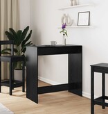 VidaXL Bartafel Zwart Eiken 102 x 50 x 103,5 cm Bewerkt hout
