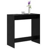 VidaXL Bartafel Zwart Eiken 102 x 50 x 103,5 cm Bewerkt hout