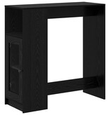 VidaXL Bartafel met plank Zwart Eiken 101 x 40 x 103,5 cm Bewerkt hout
