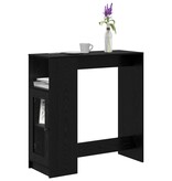 VidaXL Bartafel met plank Zwart Eiken 101 x 40 x 103,5 cm Bewerkt hout