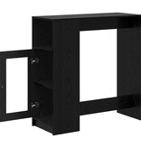 VidaXL Bartafel met plank Zwart Eiken 101 x 40 x 103,5 cm Bewerkt hout