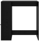 VidaXL Bartafel met plank Zwart Eiken 101 x 40 x 103,5 cm Bewerkt hout