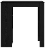 VidaXL Bartafel met plank Zwart Eiken 102 x 50 x 103,5 cm Bewerkt hout