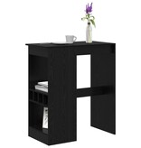 VidaXL Bartafel Zwart Eiken 90 x 47.5 x 103.5 cm Bewerkt hout