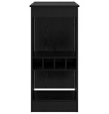 VidaXL Bartafel Zwart Eiken 90 x 47.5 x 103.5 cm Bewerkt hout