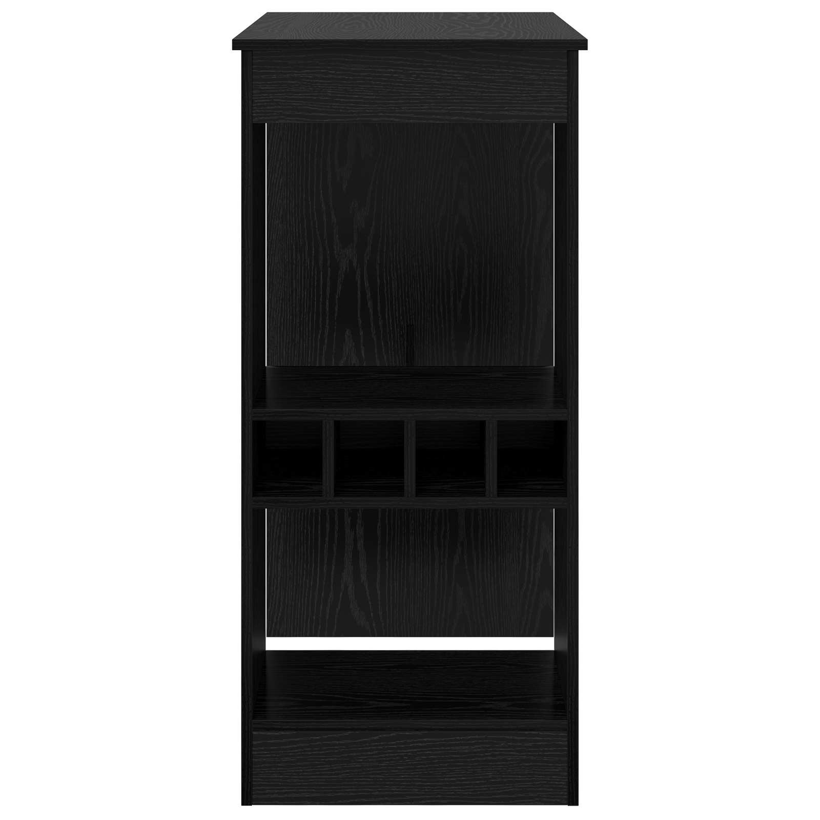 VidaXL Bartafel Zwart Eiken 90 x 47.5 x 103.5 cm Bewerkt hout